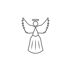 Poster - angel icon. Element of angel and demon icon for mobile concept and web apps. Thin line  icon for website design and development, app development. Premium icon