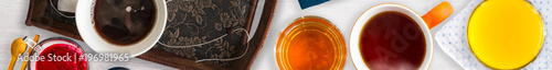 different-cold-and-hot-drinks-on-wooden-table-tea-milk-juice-coffee-smoothie-water-pot-tray-and-tissue-concepts-of-healthy-traditional-tasty-drinks-wide-panoramic-image-full-banner-format