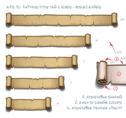 Wall Mural - Papyrus Tittle Tag Five Sizes - Rolled Edges