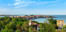 View Of The Bay And The Old Part Of Sozopol On The Black Sea Coast Of Bulgaria.