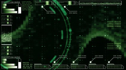 Poster - Hi-tech digital abstract background interface head up display holographic