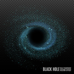 black hole. cosmos black hole in space. stars and material falls into a black hole.