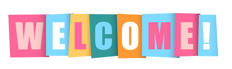Wall Mural - WELCOME! colorful letters banner