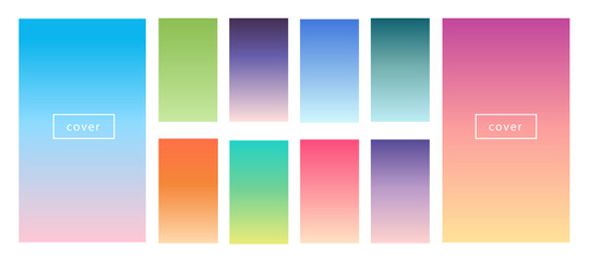 Wall Mural - pastel, tender color gradient backgrounds. screen vector design for mobile app. soft color abstract 