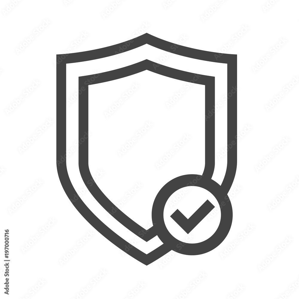 Vector shield icon, logotype with tick. Security emblem collection.  Protection logo. Сryptocurrency protection sign. Reliability crypto wallet.  Crypto currency security button. Transparent background. Stock Vector |  Adobe Stock