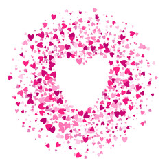 Wall Mural - Pink hearts sequins glitter background template.