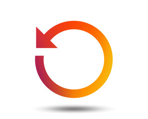 Aufkleber - Repeat icon. Refresh symbol. Loop sign. Blurred gradient design element. Vivid graphic flat icon. Vector
