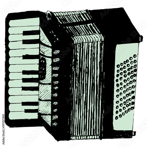 grunge-retro-akordeon-instrument-muzyczny