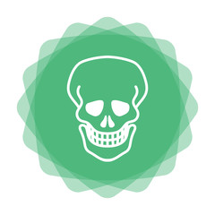 Poster - App Icon mint - Totenkopf Kontur