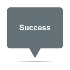 Canvas Print - Graue Sprechblase mit Success