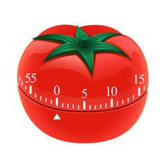 Poster - Tomato timer mockup. Realistic illustration of tomato timer vector mockup for web