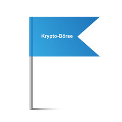 Sticker - blaue Fahne - Krypto-Börse