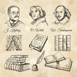 English famous writers and different books
