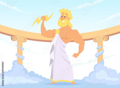 Fotografía Zeus Greek ancient God of thunder and lightning