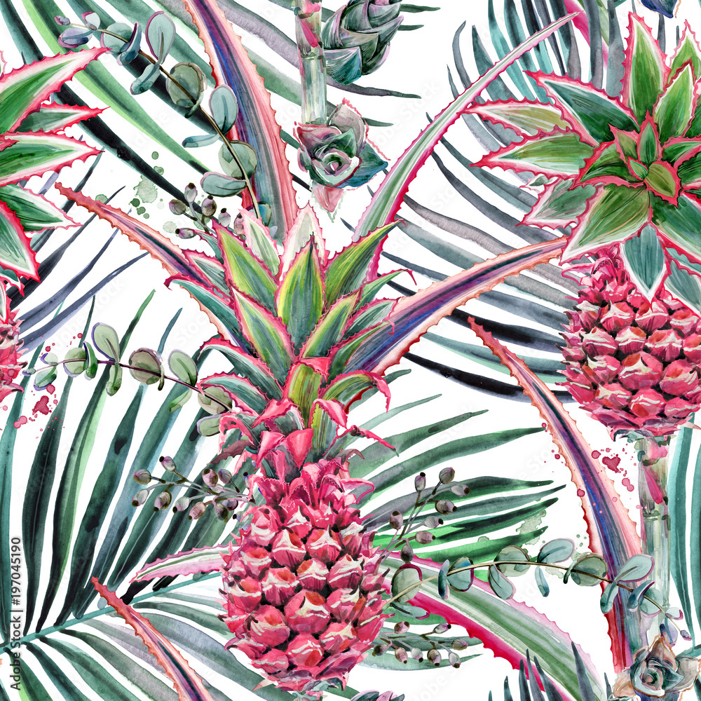 rozowy-ananas-na-tropikalnym-tle