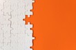 © BigNazik - White details of puzzle on orange background