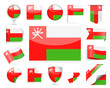 Oman Flag Vector Set