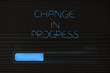 change in progress and bar loading with caption