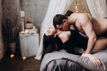 Romantic Intimate Photo Session Of A Young Couple.