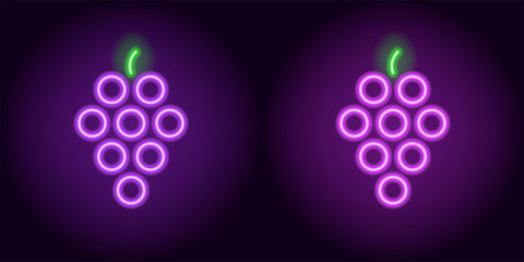 Wall Mural - Purple and violet neon grape