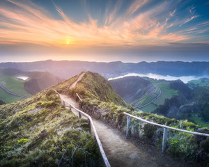 Wall Mural - mountain landscape ponta delgada island, azores