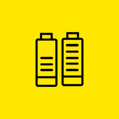 Poster - Two Batteries Line Icon