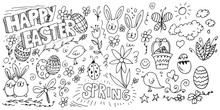 Happy Easter Hand Drawn Doodles