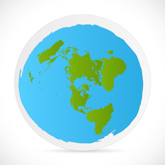 flat earth illustration
