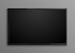 Realistic black television screen isolated. 3d blank led monitor display vector mockup