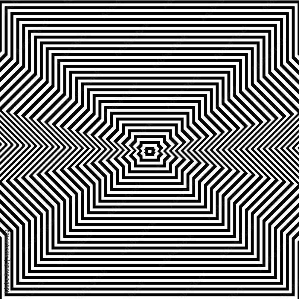 Abstract black and white background. Geometric pattern with visual ...