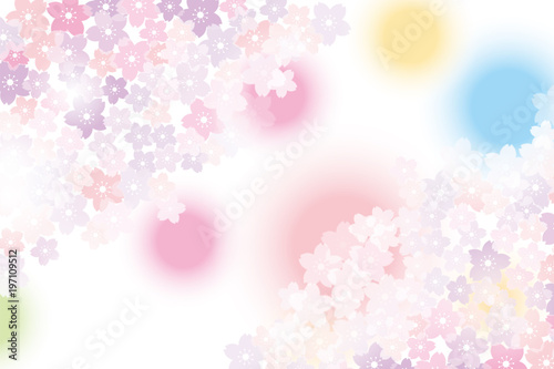 桜のイラスト 春のイメージの桜の背景 桜のリース 桜のオーナメント Cherry Background Illustration Of Spring Image Stock ベクター Adobe Stock