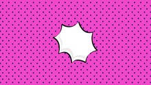 Pink Dotted Background Explosion Pop Art Style