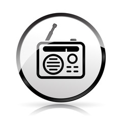 Canvas Print - radio icon on white background