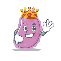 Sticker - King bacteria mascot cartoon style