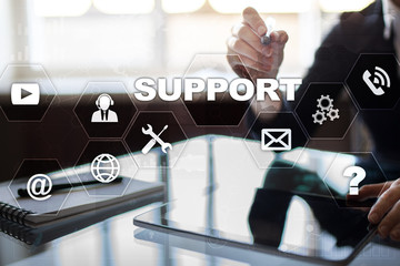 Technical support. Customer help. Business and technology concept.