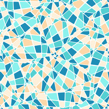 Colorful Mosaic Style Vector Seamless Pattern