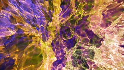 Royal Gold and Purple Abstract Liquid Fire Loop