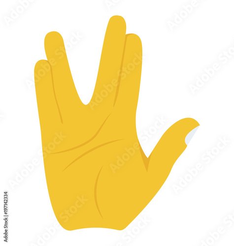 Fotografía Hand doing the vulcan salute concept of live long gesture concept