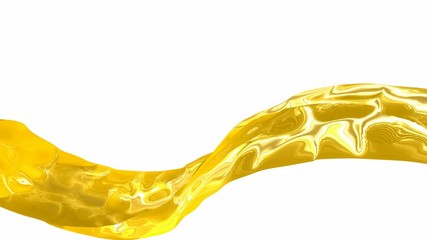 Liquid color metal wave isolated on white background. Set of 6 different color combination. Loop animation.