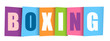 BOXING COLOURFUL LETTERS ICON
