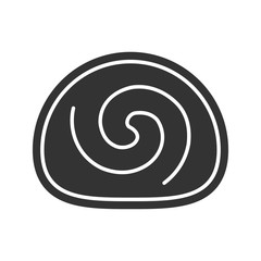 Poster - Swiss roll glyph icon