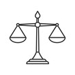 Justice scales linear icon