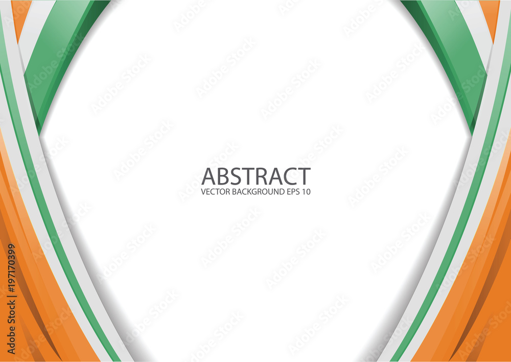 Abstract orange white green modern background Stock Vector | Adobe Stock