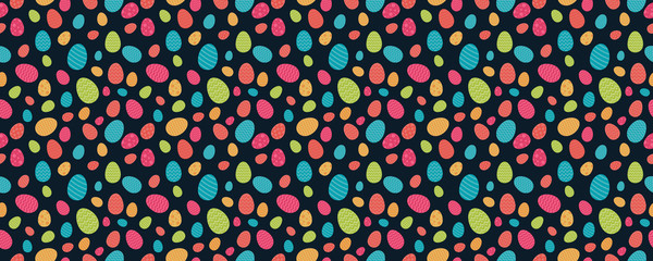 Wall Mural - Background with Easter eggs - concept of a wrapping paper. Vector.