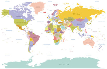  Vector colorful World Map
