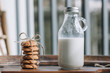 © ADDICTIVE STOCK - Bottle of milk and cookies