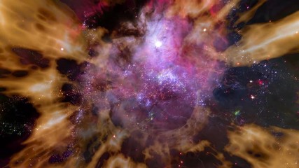 Wall Mural - Space 2369: Traveling through a wormhole in space (Loop).