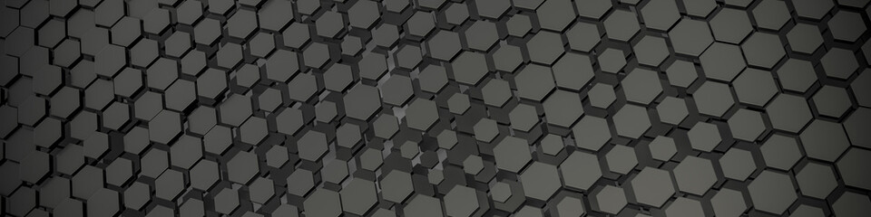 Wall Mural - grey hexagon background