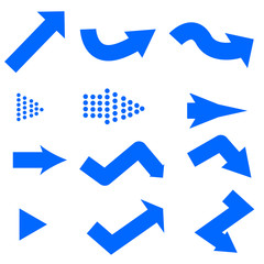 Aufkleber - blue arrows icon on white background. blue arrows sign. flat style. set blue arrows symbol.