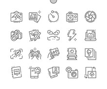 Photo Well-crafted Pixel Perfect Vector Thin Line Icons 30 2x Grid For Web Graphics And Apps. Simple Minimal Pictogram